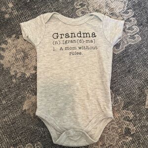 Grey Grandma Baby Onesie